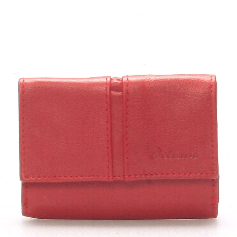 Kožená červená peněženka - Delami 9386 červená