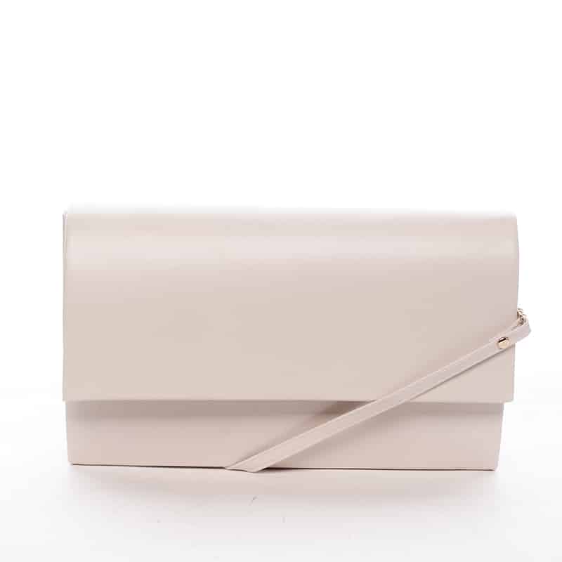 Stylové dámské psaníčko béžové lesklé - Delami Boston béžová