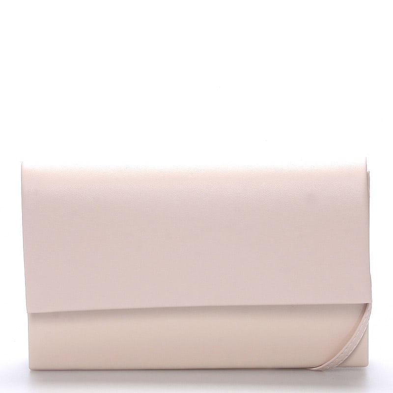 Stylové dámské psaníčko pudrové lesklé - Delami Boston růžová