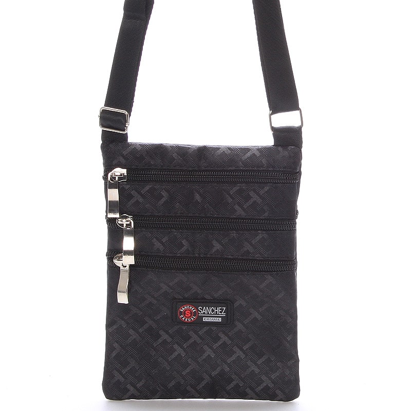 Textilní černá unisex crossbody kapsička - Sanchez F86 černá