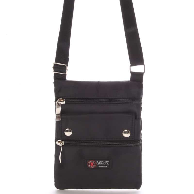 Textilní černá unisex crossbody kapsička - Sanchez F84 černá