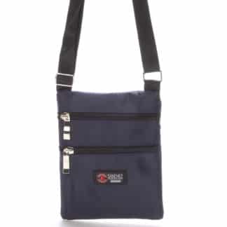 Textilní tmavě modrá unisex crossbody kapsička - Sanchez F85 modrá