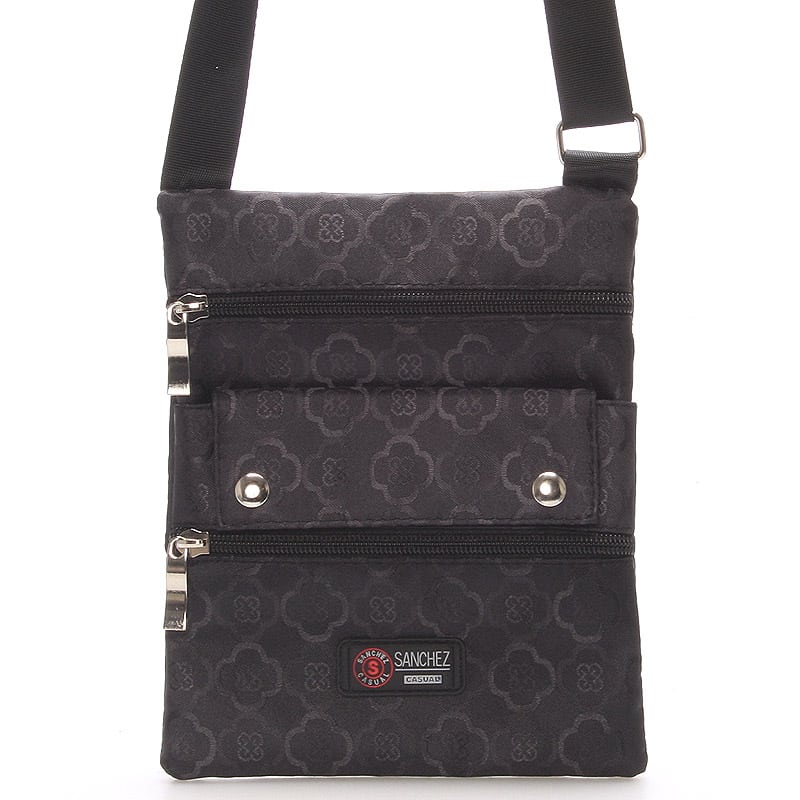 Textilní černá unisex crossbody kapsička - Sanchez F87 černá