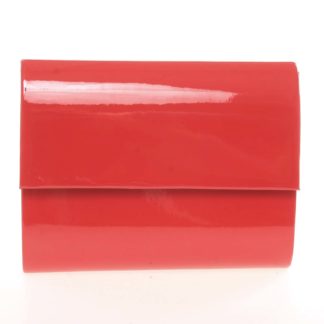 Střední dámské elegantní psaníčko červené lesklé - Delami SanDiego červená