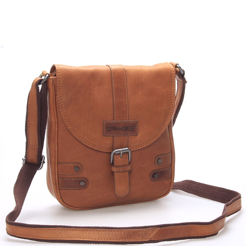 Luxusní kožený messenger hnědý - Hill Burry Perst hnědá