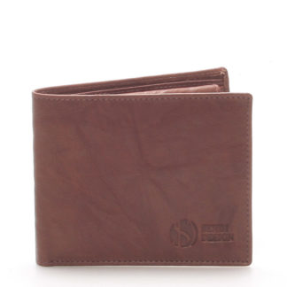 Elegantní kožená hnědá peněženka - Sendi Design 46 hnědá