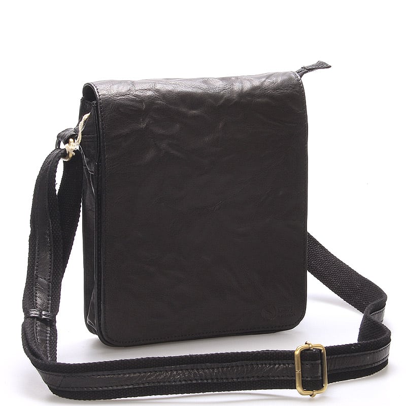 Kvalitní černá kožená brašna - Sendi Design Chaime černá