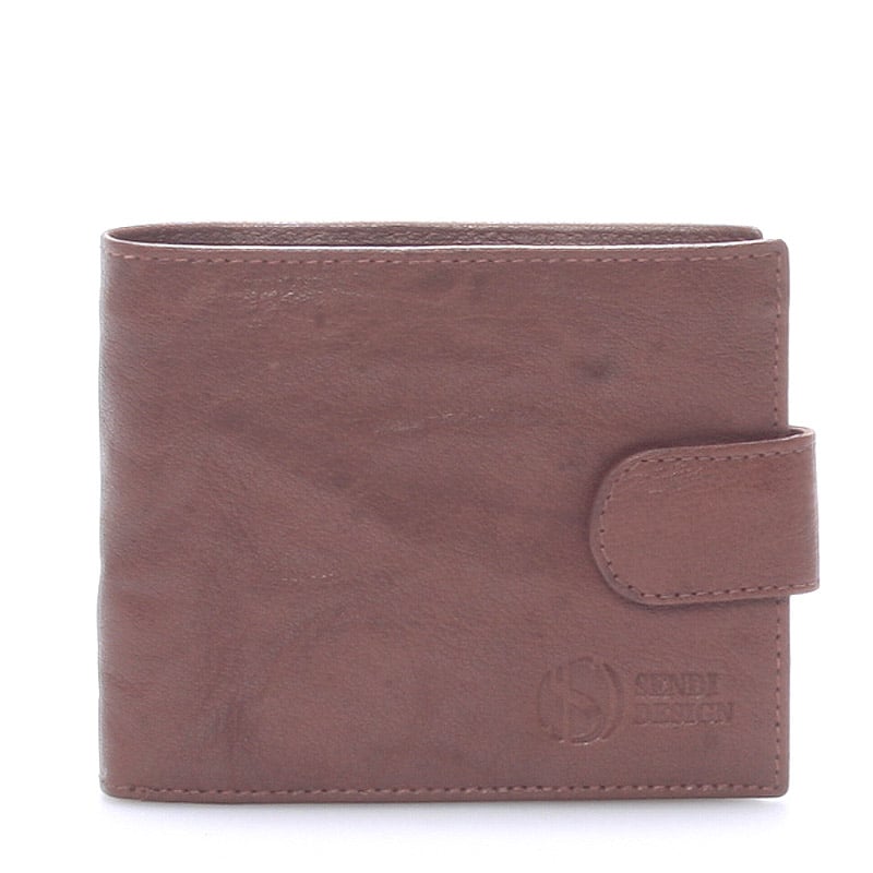 Praktická kožená hnědá peněženka - Sendi Design 47 hnědá