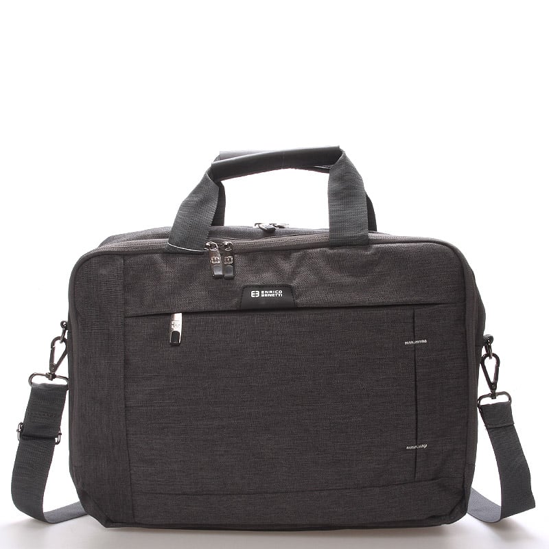 Kvalitní šedá kabela do ruky na doklady a notebook - Enrico Benetti Abellone šedá