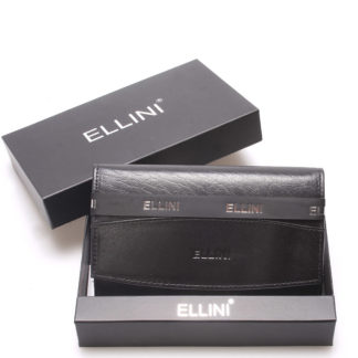 Klasická elegantní kožená černá peněženka - Ellini Daré černá