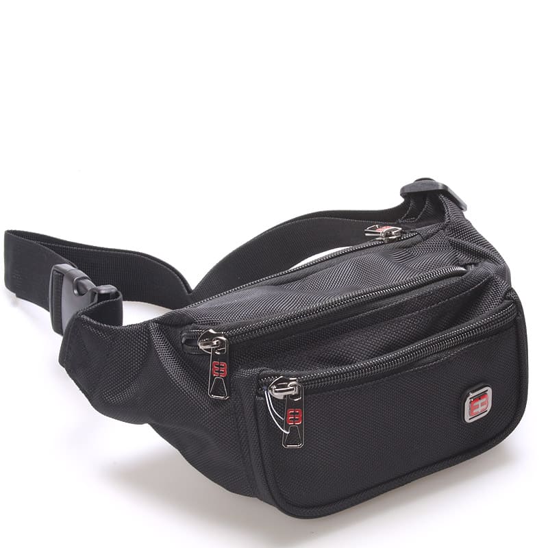 Pánská černá ledvinka na doklady - Enrico Benetti 7136 černá