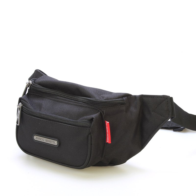 Černá ledvinka na doklady - Enrico Benetti Theo černá