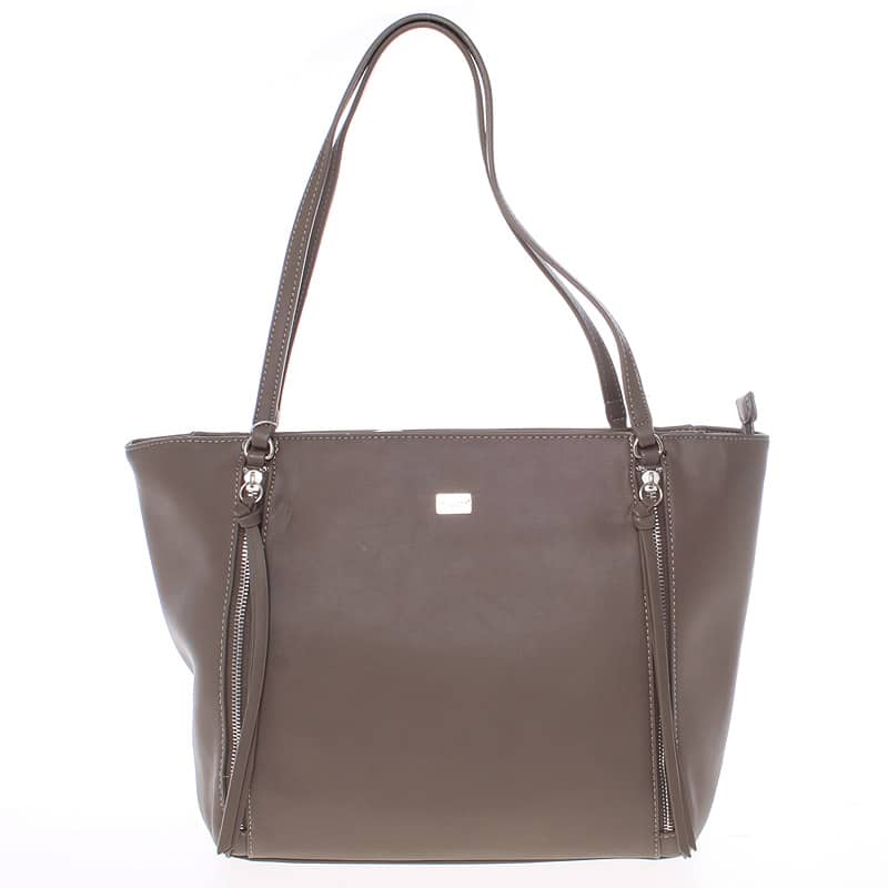 Elegantní taupe kabelka přes rameno - David Jones Paola Taupe