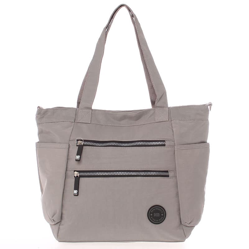 Moderní látková sportovní šedá taška - New Rebels Brielle šedá