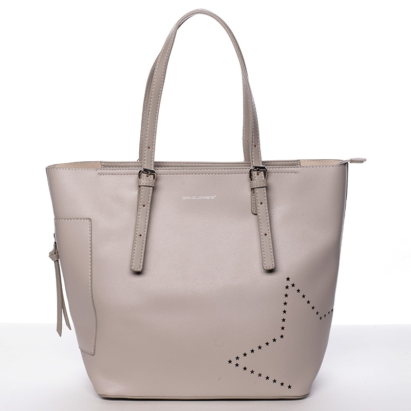 Módní kabelka přes rameno s organizérem šedá - David Jones Janessa šedá