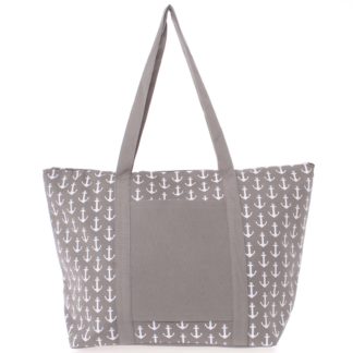 Luxusní šedá plážová taška - Delami Spirance šedá