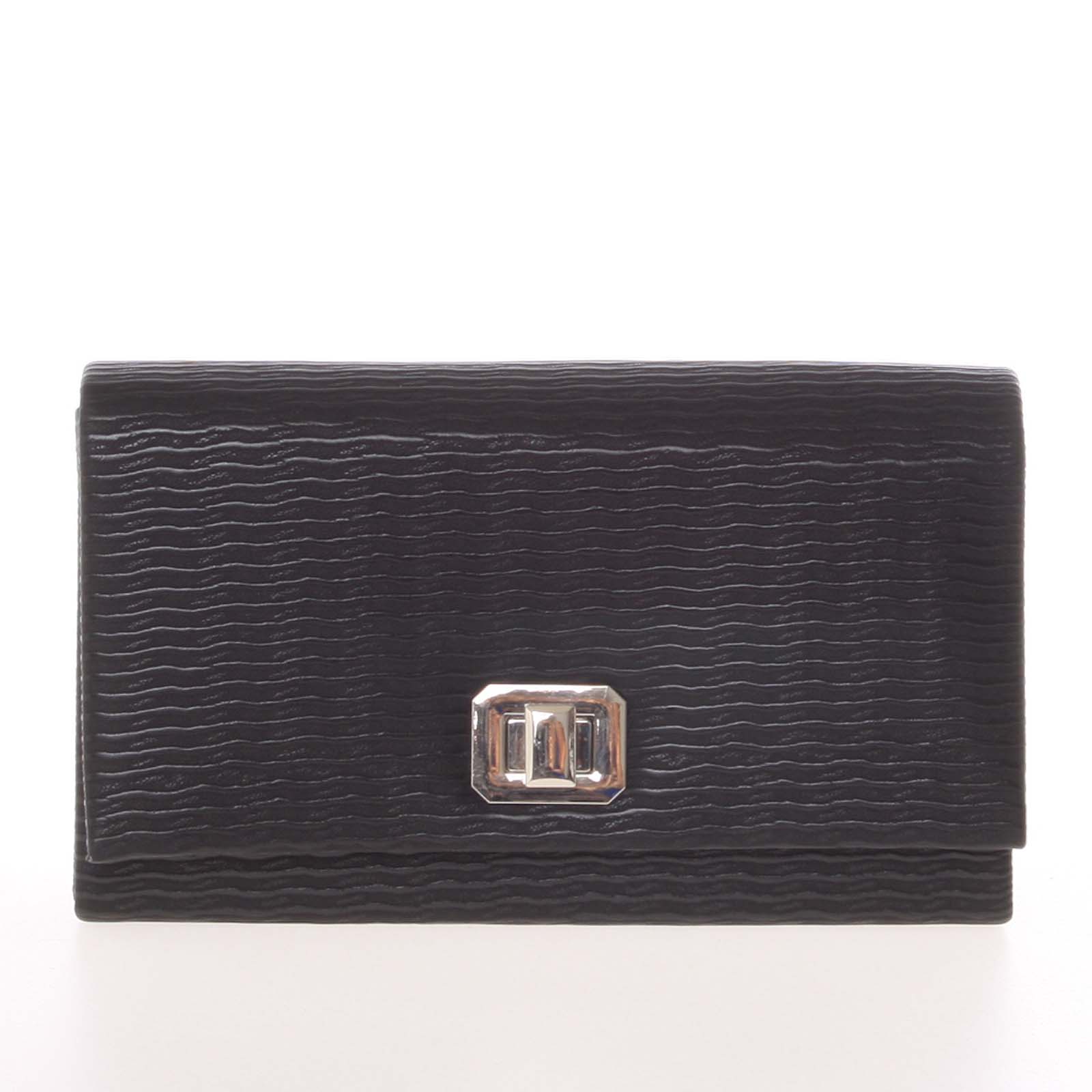 Módní dámské vzorované psaníčko černé - Delami D694 černá