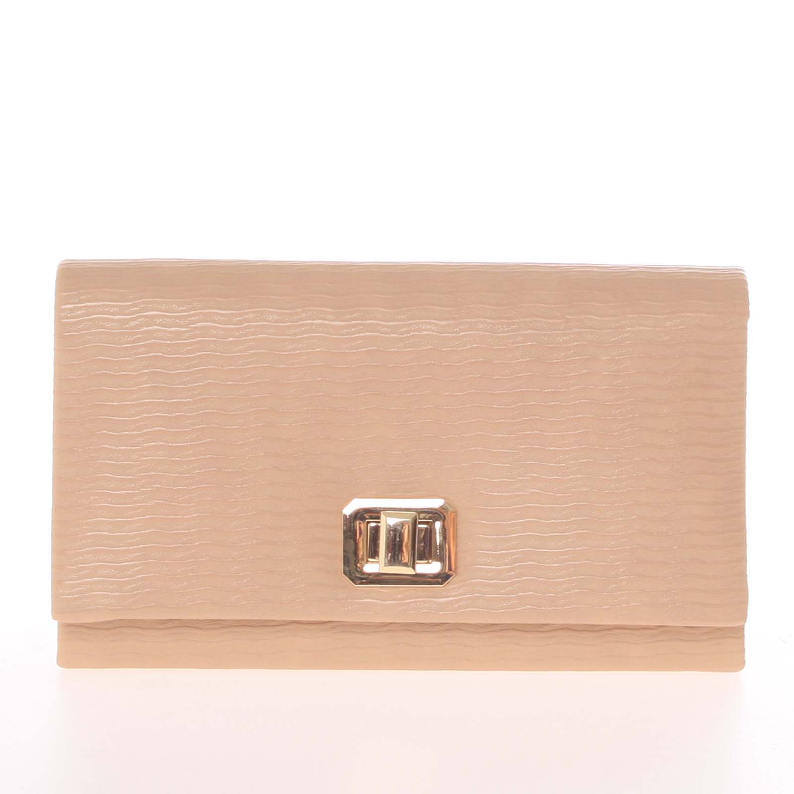 Módní dámské vzorované psaníčko meruňkové - Delami D694 pudrová