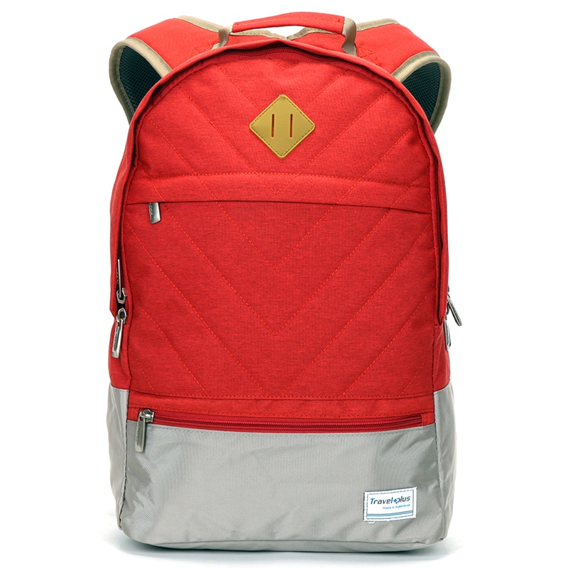 Moderní červený školní a cestovní batoh - Travel plus 0617 červená