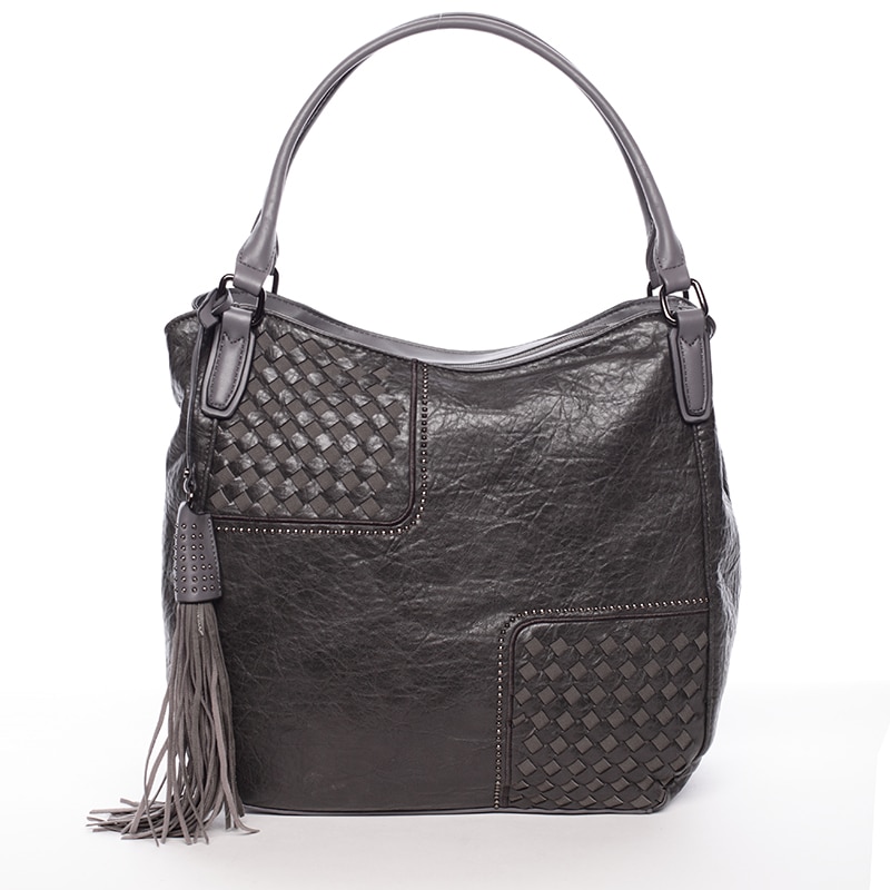 Trendy dámská měkká kabelka šedá - MARIA C Kadence šedá