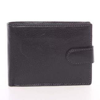 Pánská černá kožená peněženka se zápinkou - SendiDesign Prejem černá