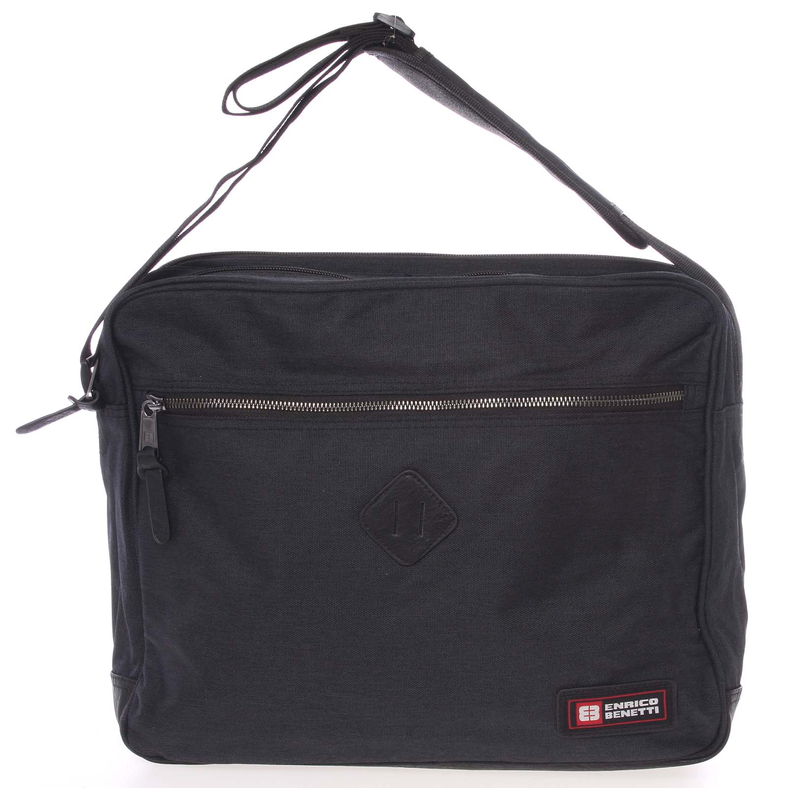 Černá kabela přes rameno na doklady a notebook - Enrico Benetti Adam černá