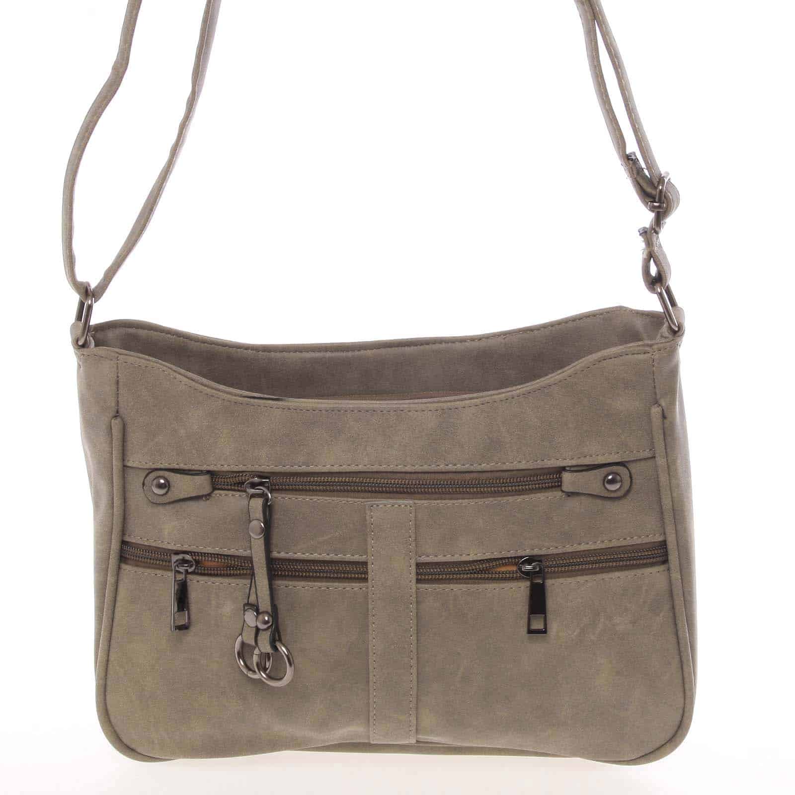 Dámská menší crossbody olivová kabelka - Piace Molto Umbra zelená