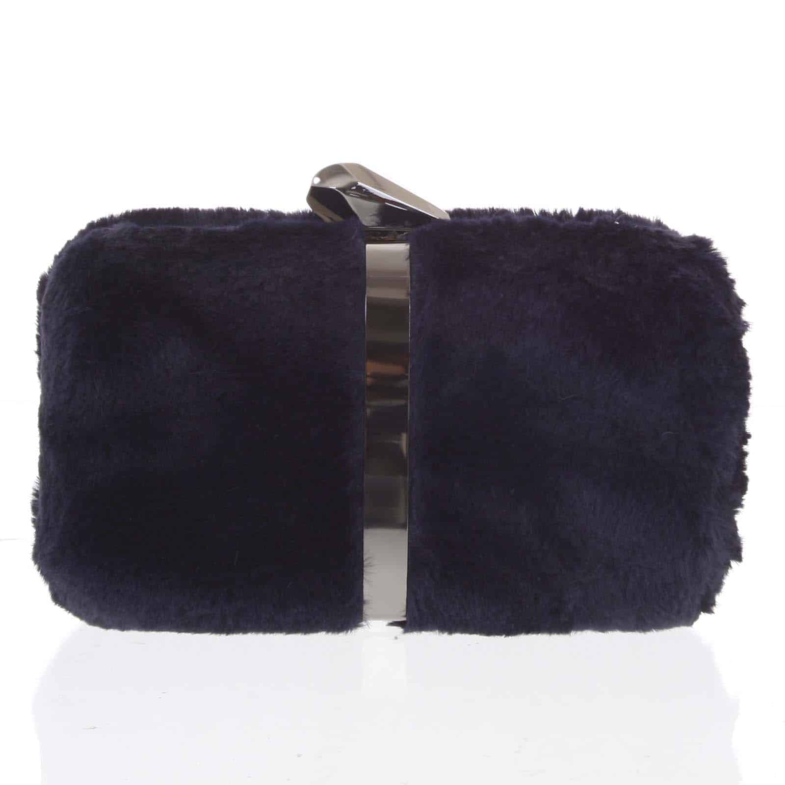 Originální dámské tmavě modré plyšové psaníčko - Delami Jayleen modrá