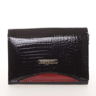 Dámská moderní lakovaná kožená peněženka černá - Lorenti 446RS černá