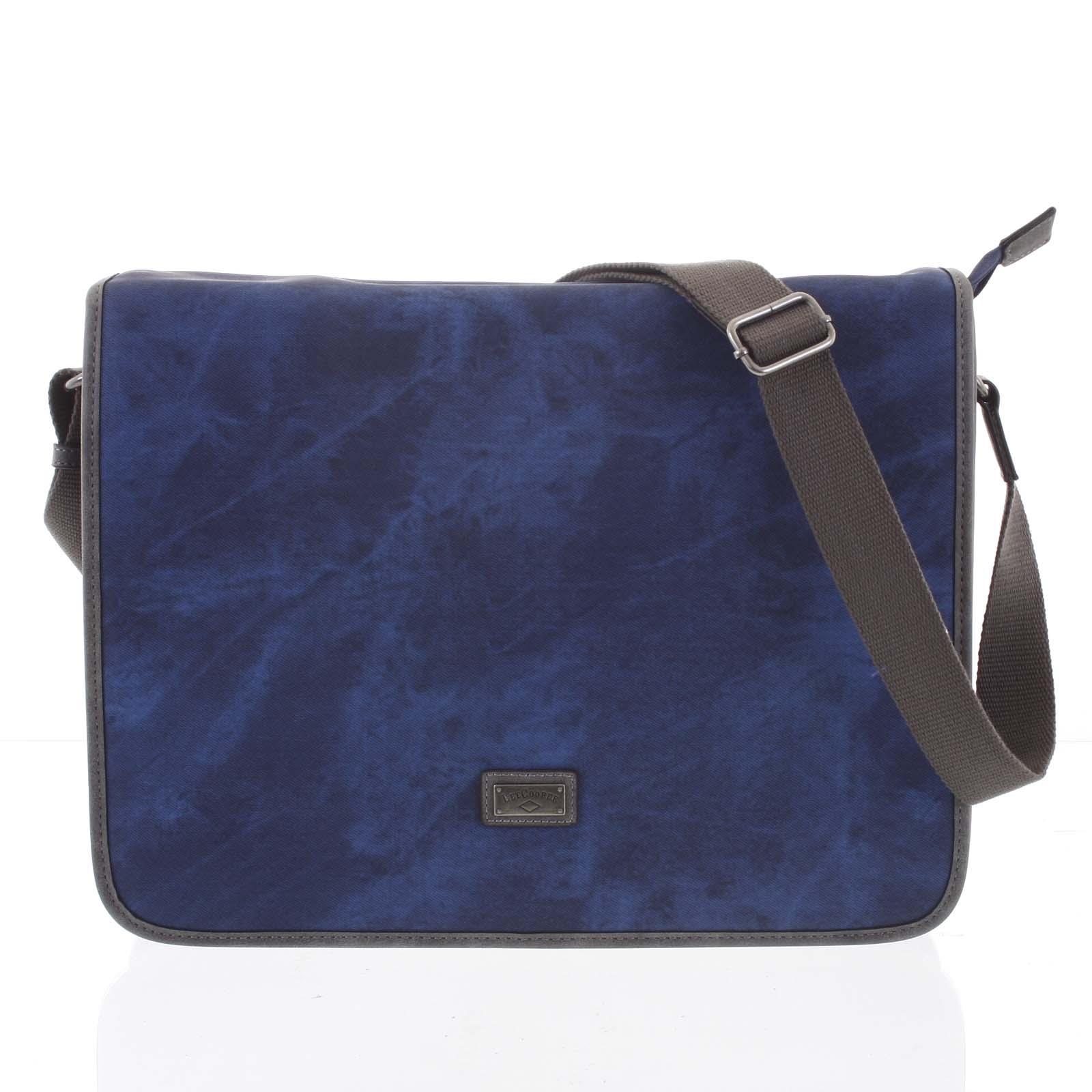 Velká modrá moderní taška na notebook - Lee Cooper Aesculapius modrá