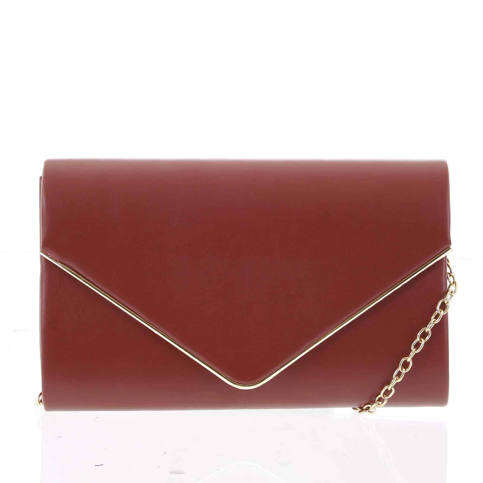 Stylové tmavě červené hladké psaníčko - Delami H456 červená