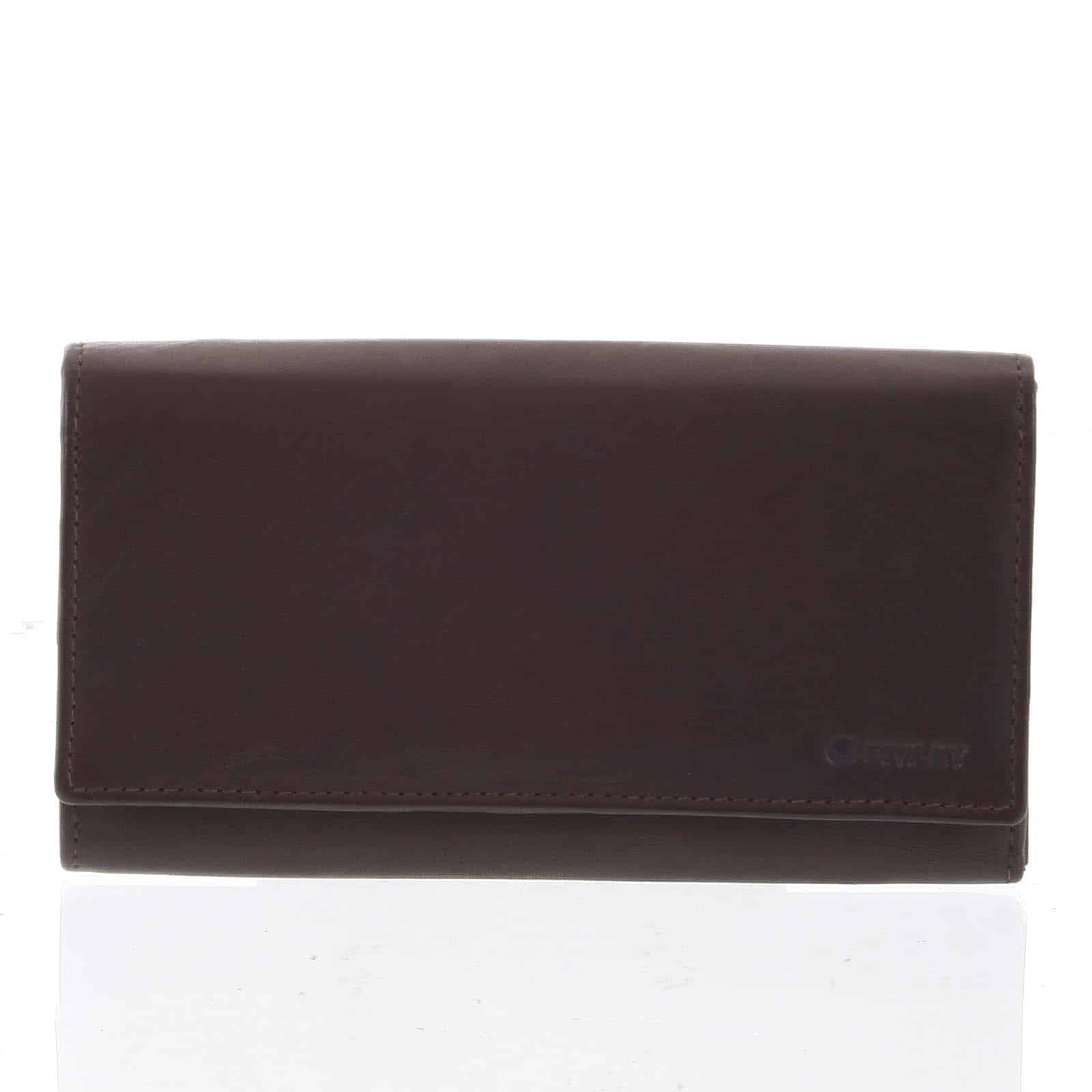 Dámská klasická hnědá kožená peněženka - Diviley Uniberso hnědá