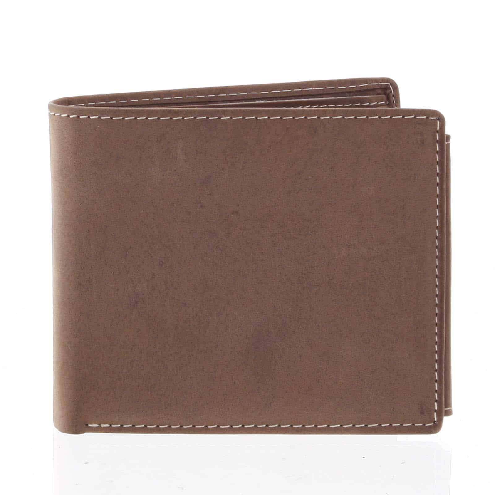 Prostorná pánská kožená hnědá peněženka - Tomas Vilaj hnědá