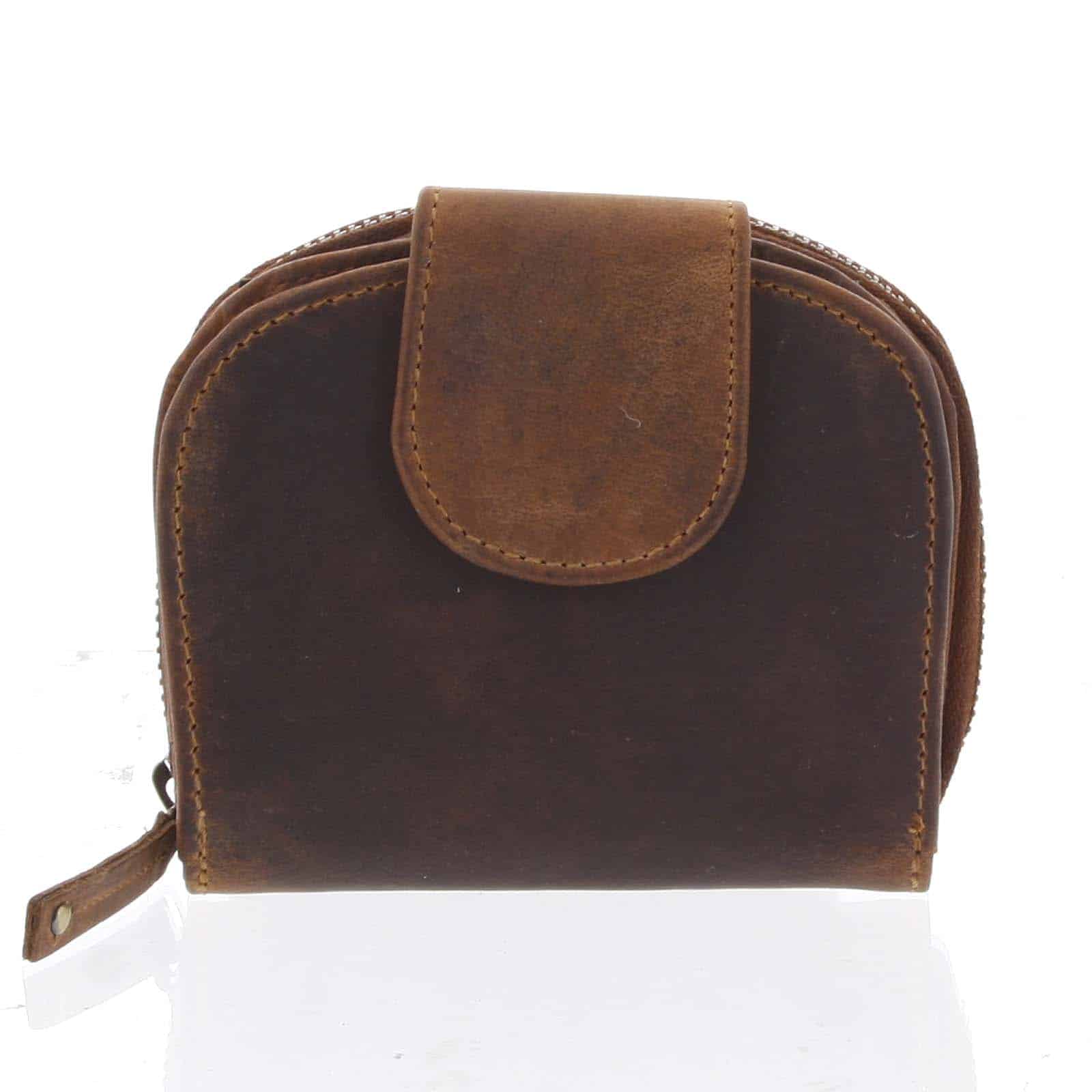 Kvalitní dámská kožená retro peněženka hnědá - Tomas 155VN hnědá