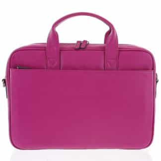 Fuchsiová kožená taška Hexagona 62544 růžová