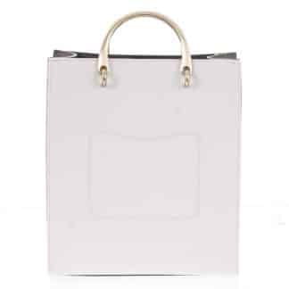 Luxusní dámská kožená bílo olivová kabelka do ruky - Hexagona Zenia bílá