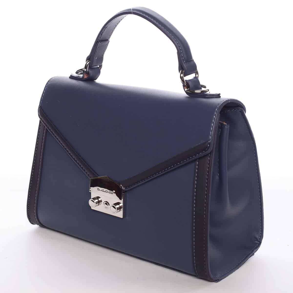 Exkluzivní menší dámská kabelka do ruky tmavě modrá - David Jones Mayumi modrá