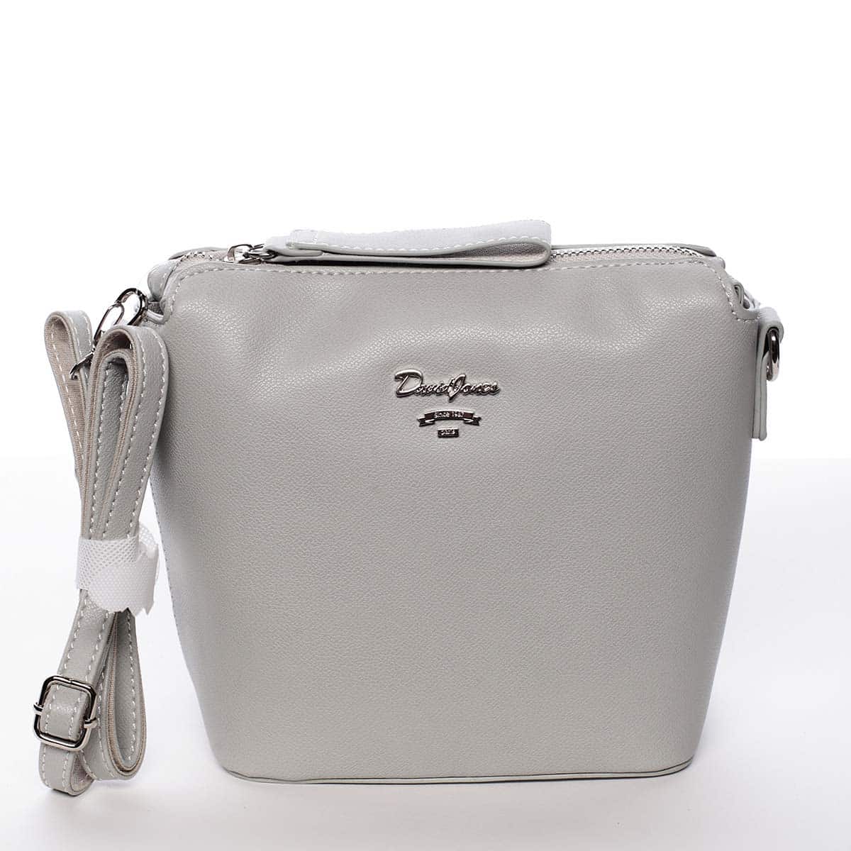 Malá světle šedá dámská crossbody kabelka - David Jones Olenka šedá
