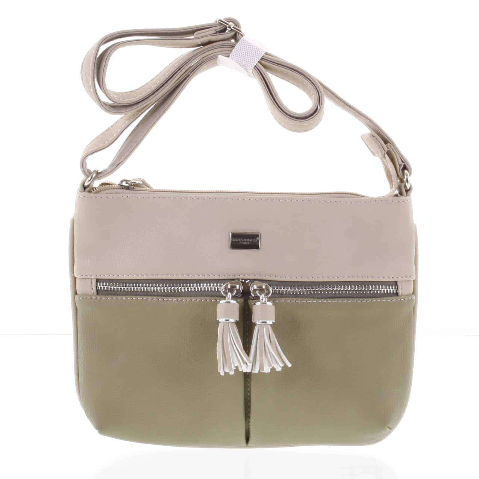Stylová dámská crossbody kabelka májově zelená - David Jones Valeria zelená