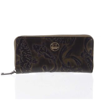 Luxusní dámská kožená peněženka pouzdro měděné - Rovicky 77006 zelená