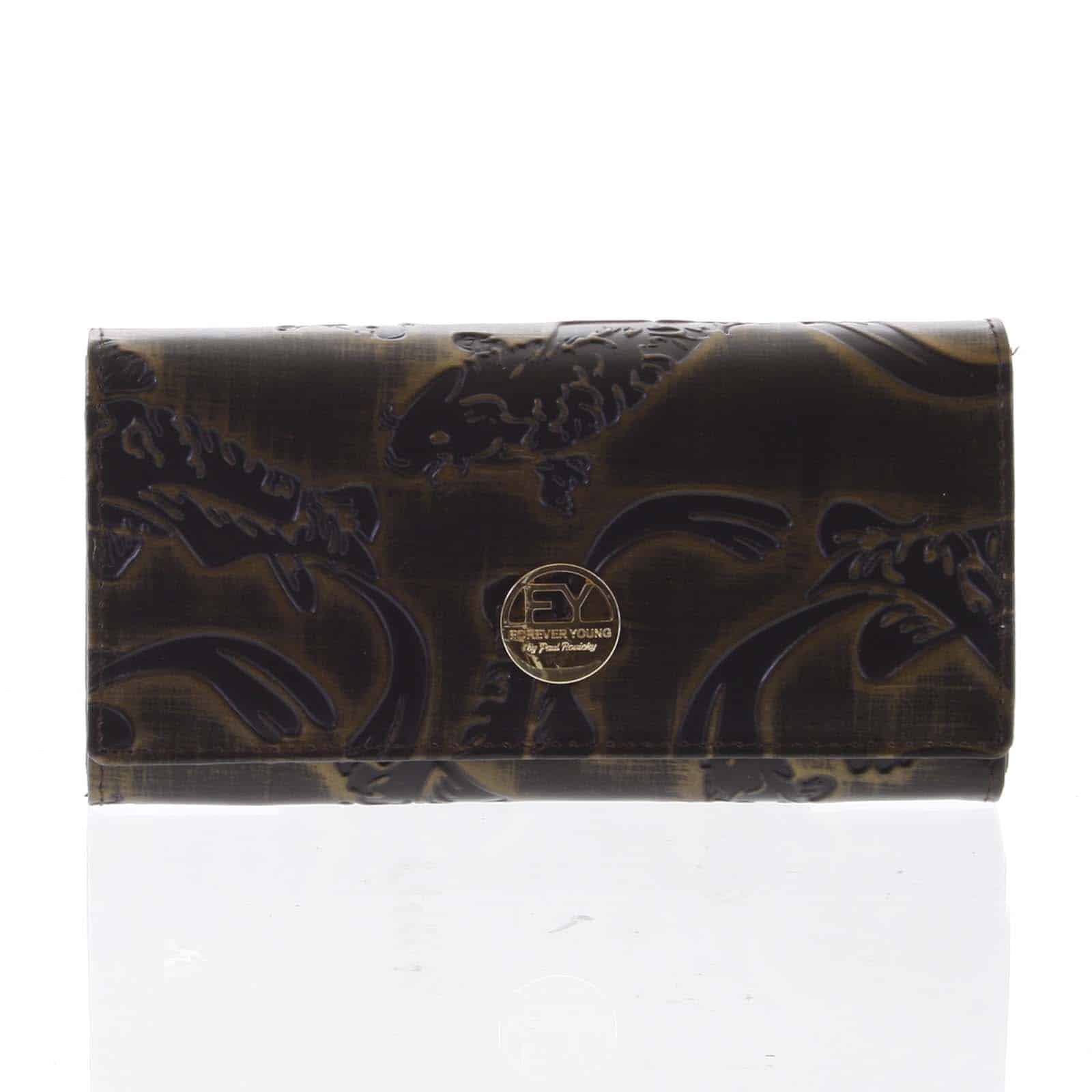 Elegantní dámská kožená peněženka měděná - Rovicky 64003 zelená