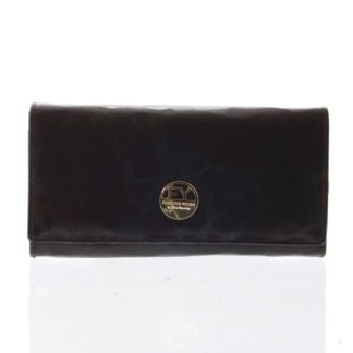 Elegantní dámská kožená peněženka černá - Rovicky 64003 černá