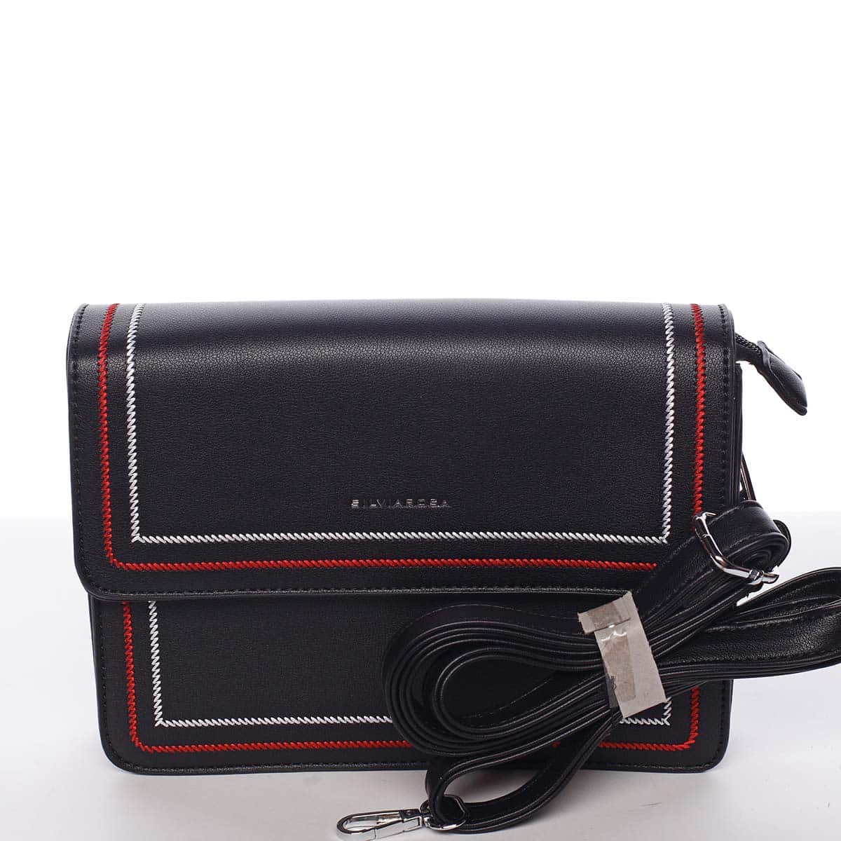 Originální elegantní crossbody kabelka černá - Silvia Rosa Cielo  černá