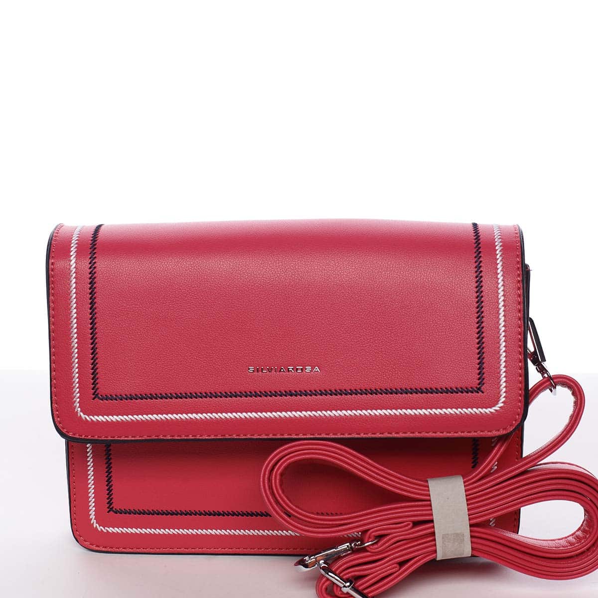 Originální elegantní crossbody kabelka fuchsiová - Silvia Rosa Cielo  růžová