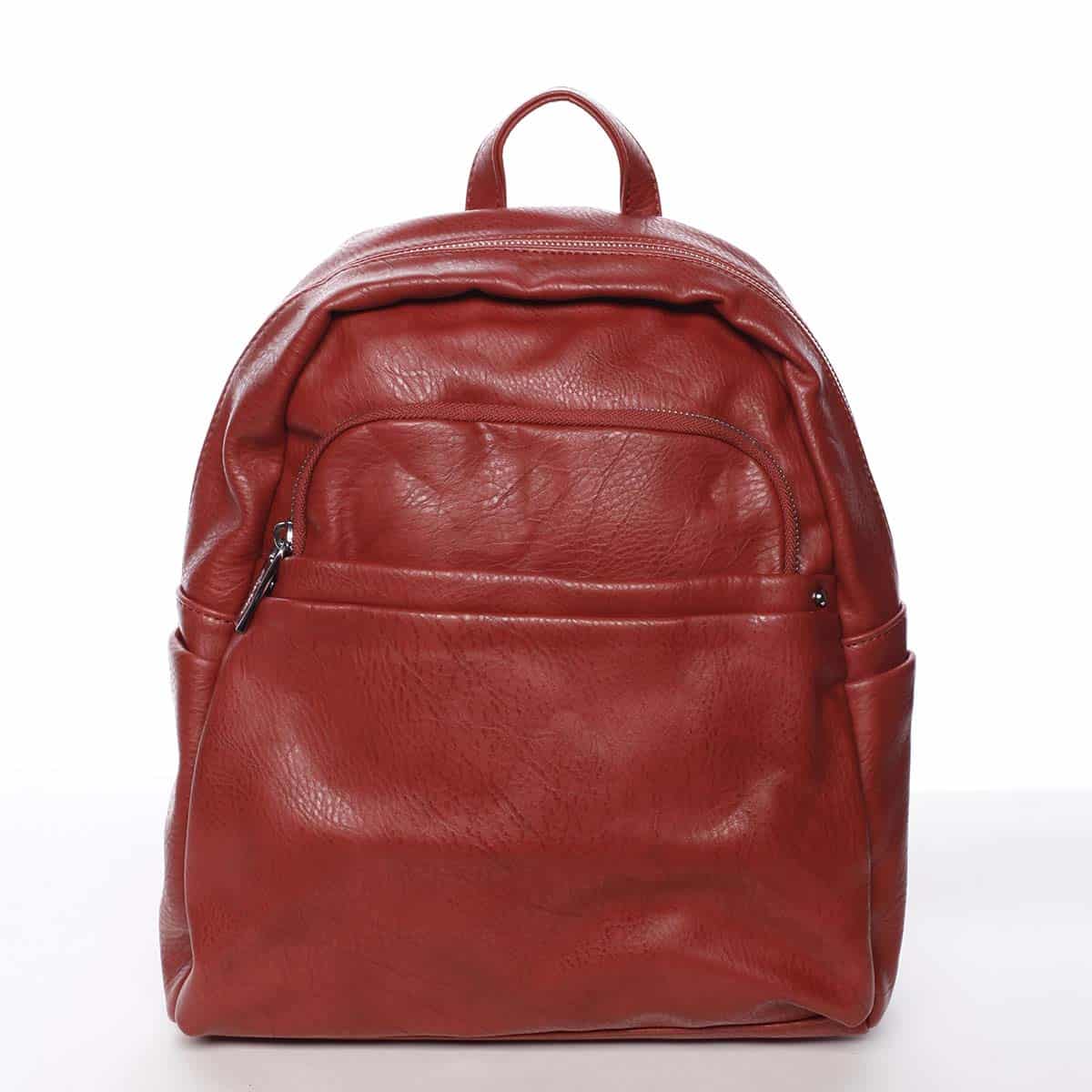 Střední městský dámský červený batoh - Silvia Rosa Jimm červená