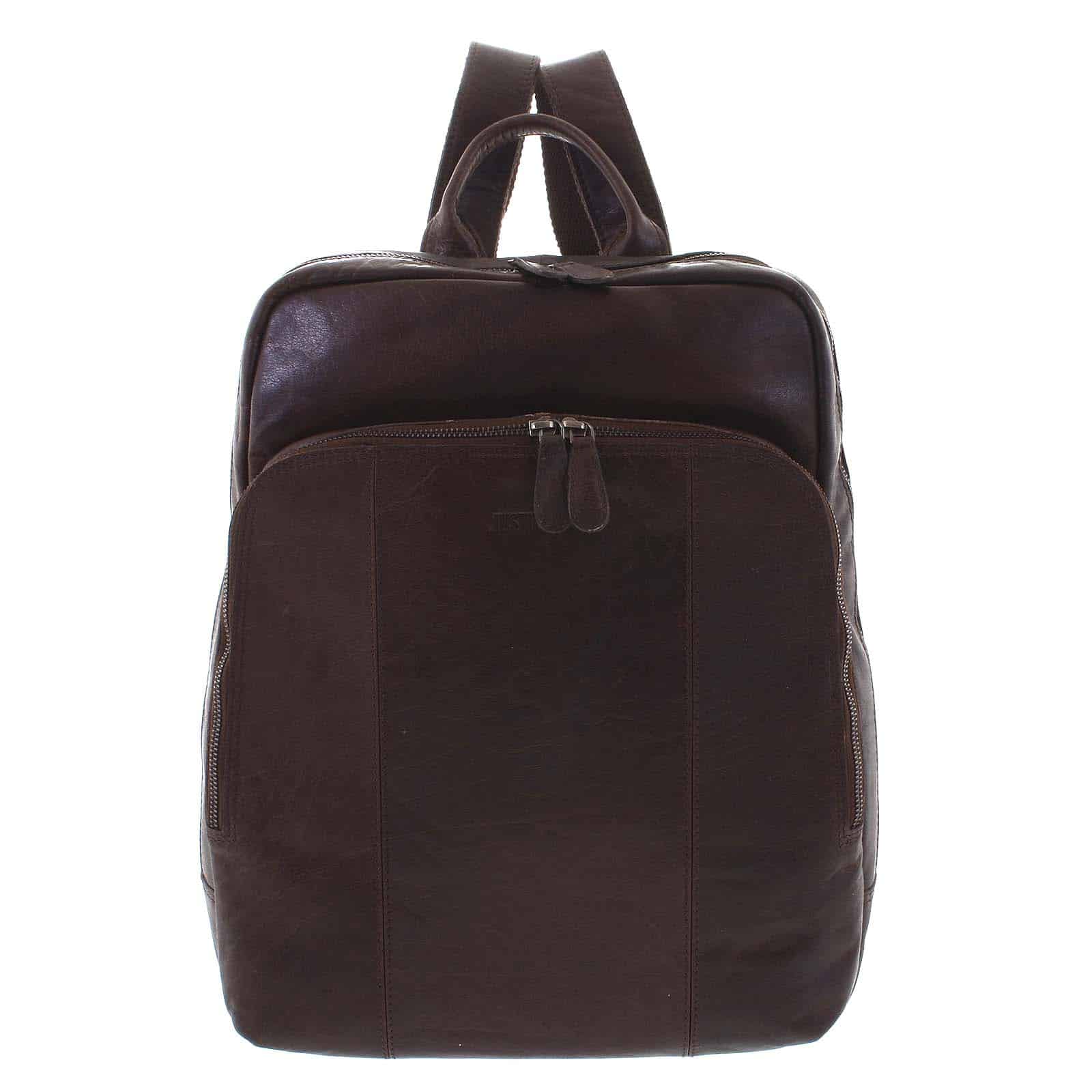 Luxusní pánský batoh kožený hnědý - Justified Everest hnědá