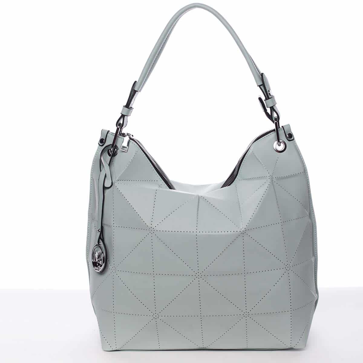 Velká mentolově zelená luxusní dámská kabelka přes rameno - MARIA C Samira mentolová