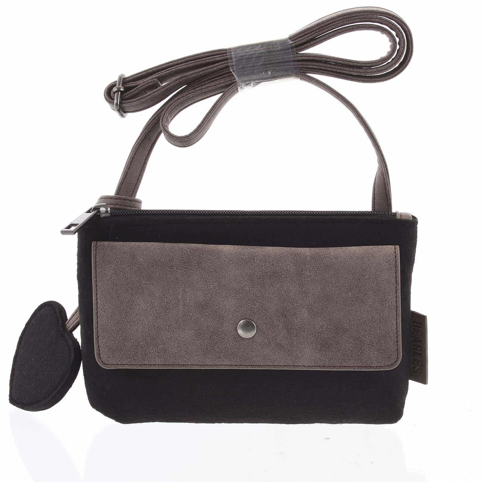 Filcová crossbody kabelka černá - Beagles Laser černá