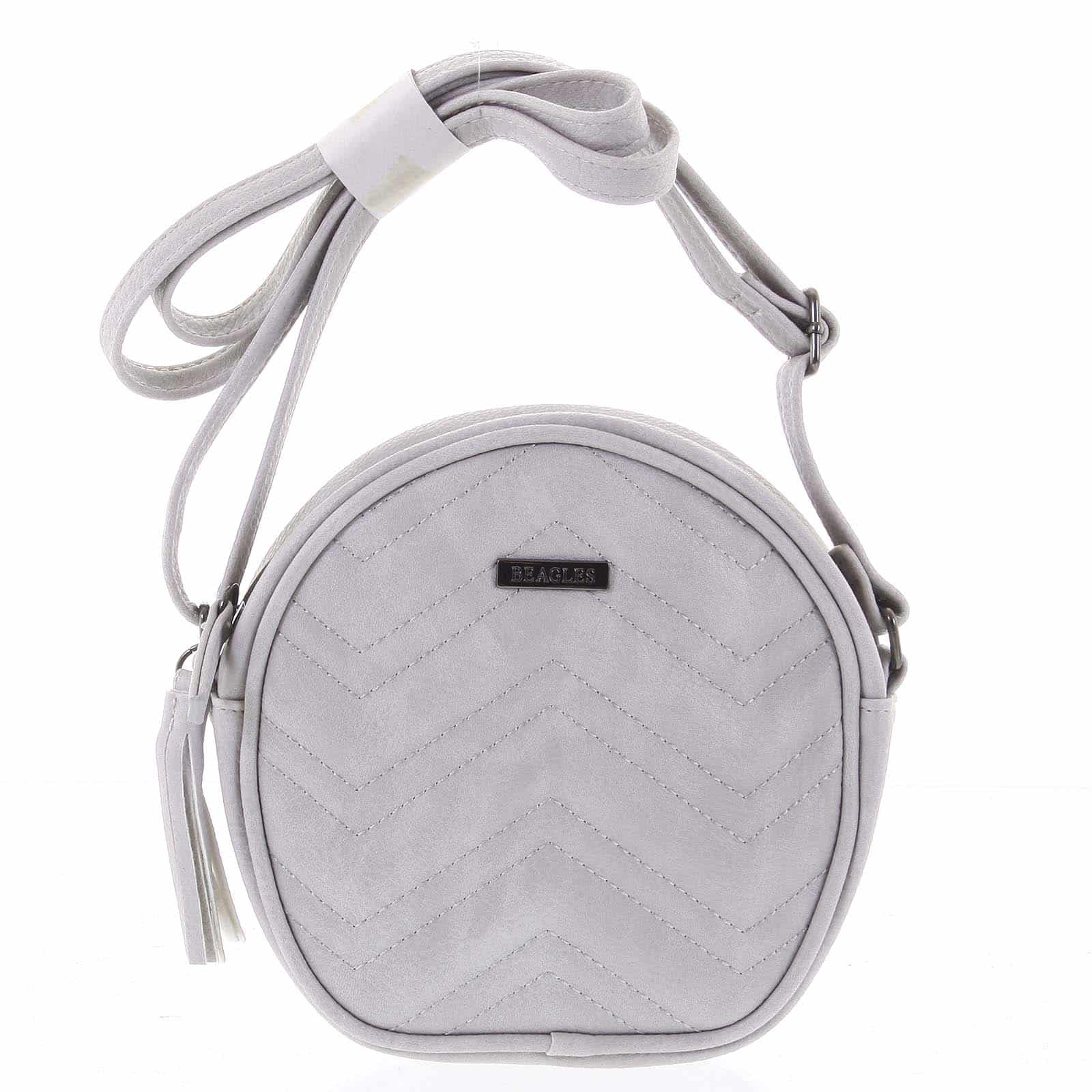 Malá trendy crossbody kabelka světle šedá  - Beagles Mana šedá