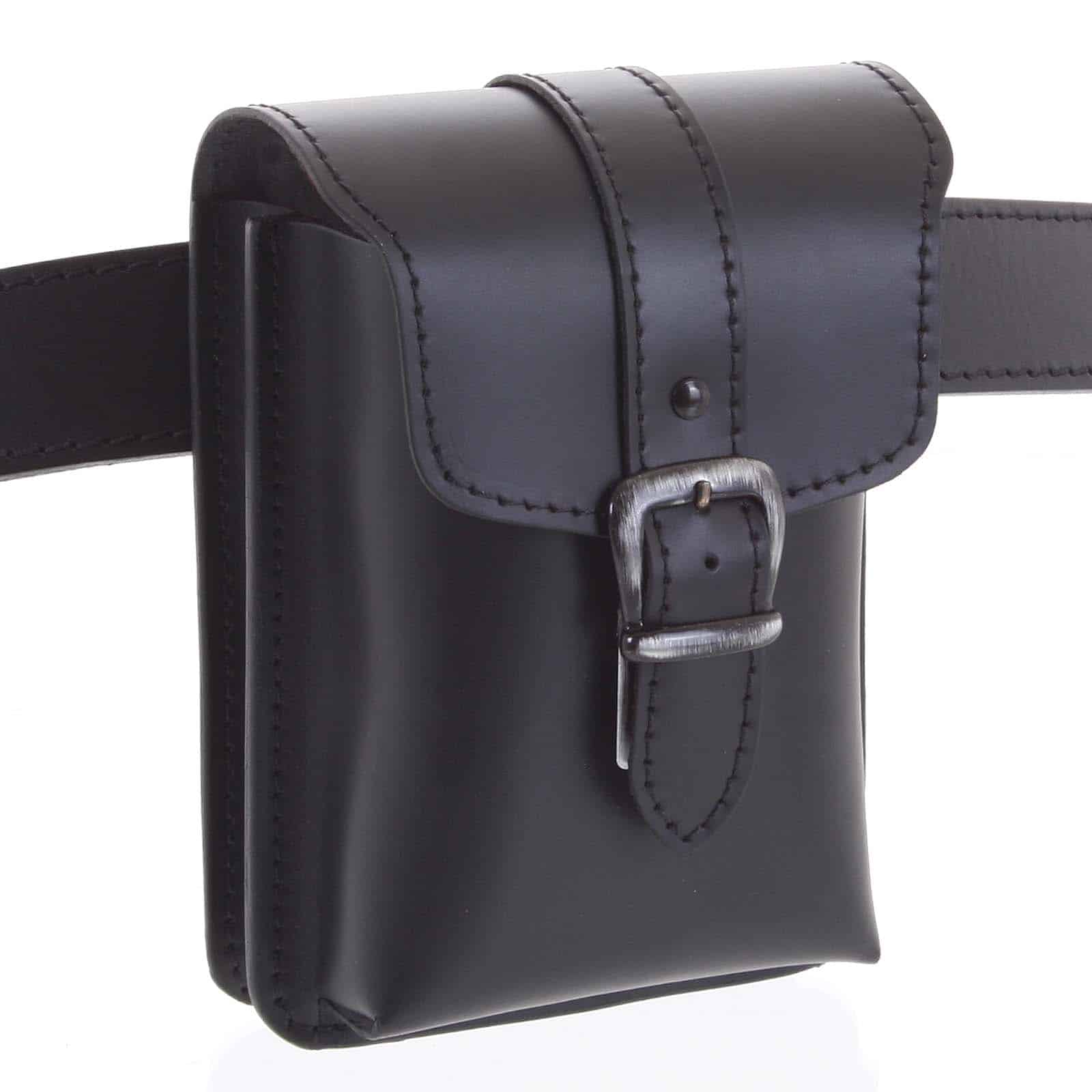 Pánská kožená kapsa na opasek černá - Kabea Hepp  černá